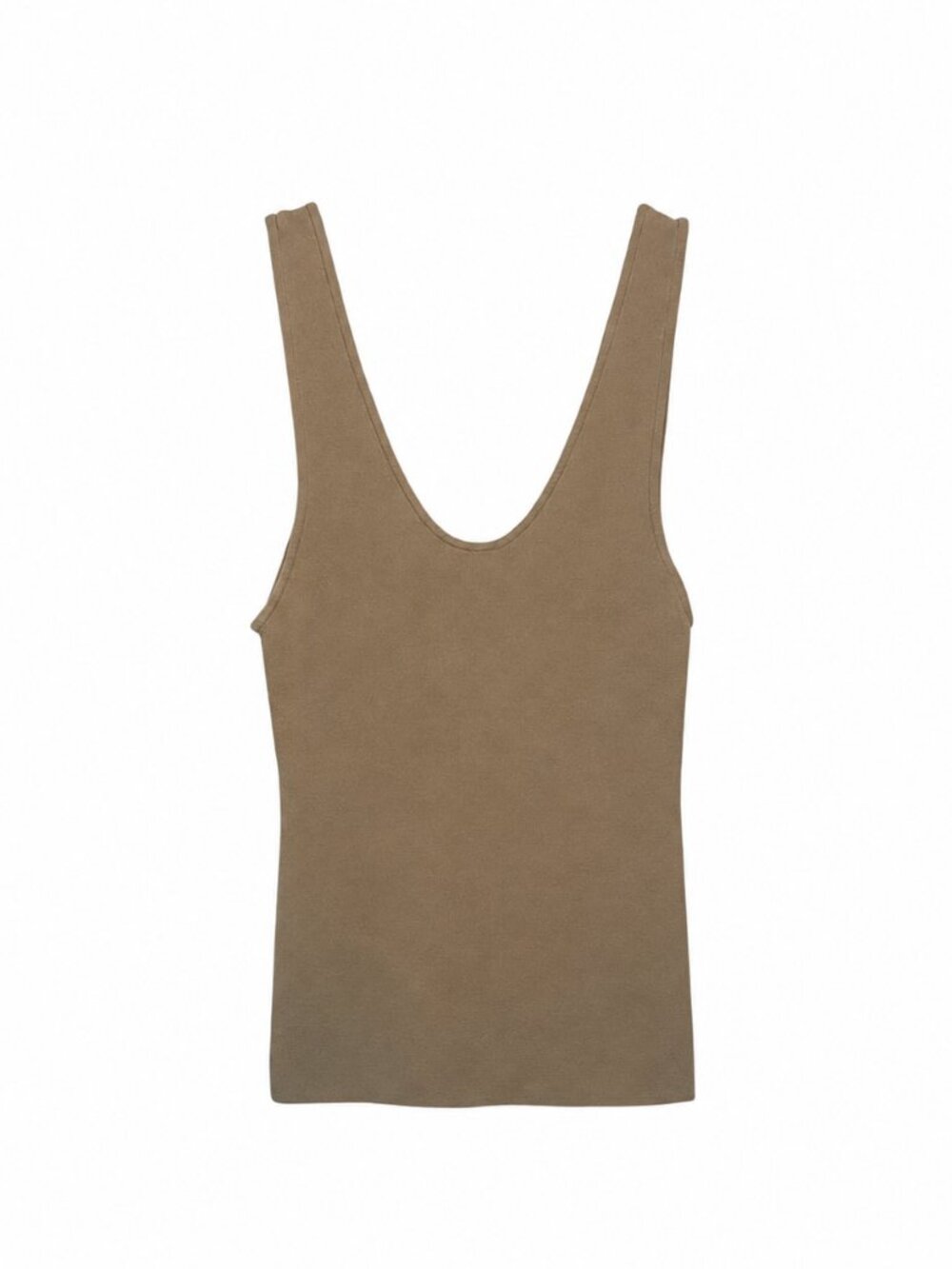 NWT H&M Edition Fine-Knit Tank Top | Size S | Beige/Camel